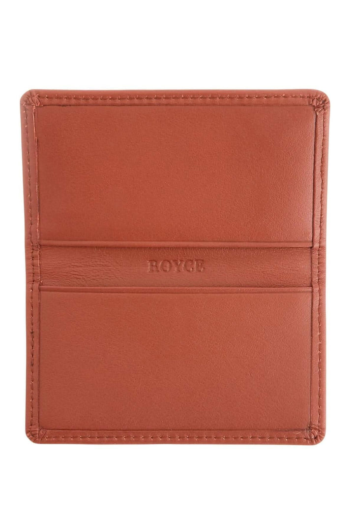 Porte-cartes en cuir Nappa ROYCE, double face, élégant et personnalisé pour contenir jusqu&