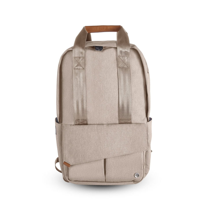 Sac à dos PKG Rosseau recyclé 19L avec design épuré, poches fonctionnelles et tissu polyester résistant.