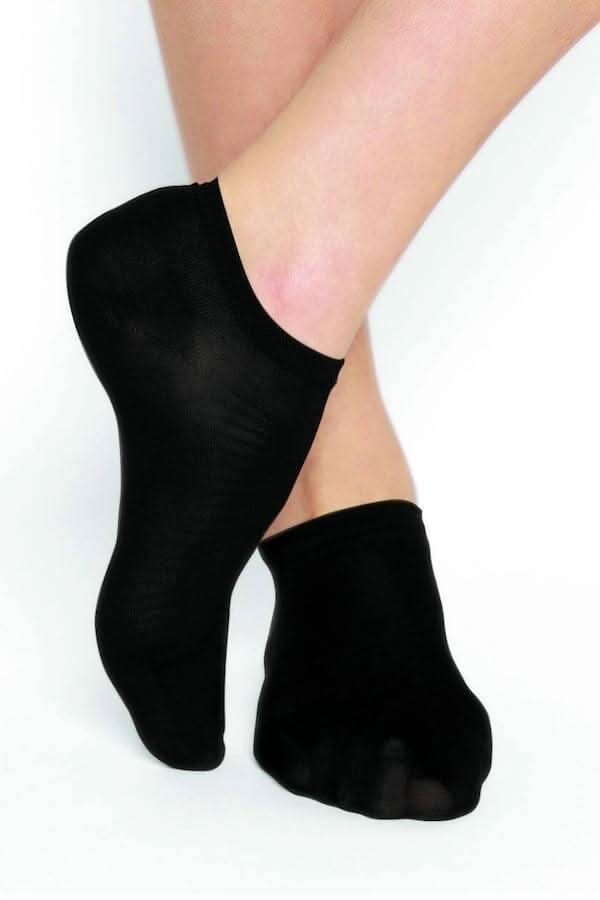 Socquettes Fil D'Ecosse noires en coton, polyamide et élasthanne pour un confort optimal.